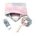 Tie dye Cotton cosmetic pouch bags with printed custom logo